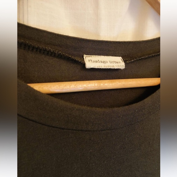 olive green flamingo urban shirt with buttons - Picture 2 of 3